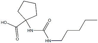 1-[(pentylcarbamoyl)amino]cyclopentane-1-carboxylic acid 구조식 이미지