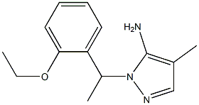 1-[1-(2-ethoxyphenyl)ethyl]-4-methyl-1H-pyrazol-5-amine 구조식 이미지