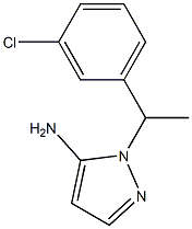 1-[1-(3-chlorophenyl)ethyl]-1H-pyrazol-5-amine 구조식 이미지