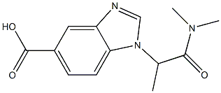 1-[1-(dimethylcarbamoyl)ethyl]-1H-1,3-benzodiazole-5-carboxylic acid 구조식 이미지