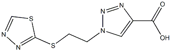 1-[2-(1,3,4-thiadiazol-2-ylsulfanyl)ethyl]-1H-1,2,3-triazole-4-carboxylic acid 구조식 이미지