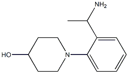 1-[2-(1-aminoethyl)phenyl]piperidin-4-ol Structure
