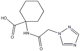 1-[2-(1H-1,2,4-triazol-1-yl)acetamido]cyclohexane-1-carboxylic acid 구조식 이미지