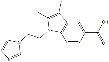 1-[2-(1H-imidazol-1-yl)ethyl]-2,3-dimethyl-1H-indole-5-carboxylic acid 구조식 이미지