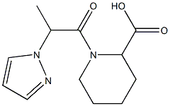 1-[2-(1H-pyrazol-1-yl)propanoyl]piperidine-2-carboxylic acid Structure