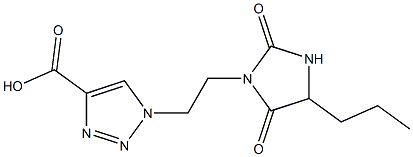 1-[2-(2,5-dioxo-4-propylimidazolidin-1-yl)ethyl]-1H-1,2,3-triazole-4-carboxylic acid 구조식 이미지