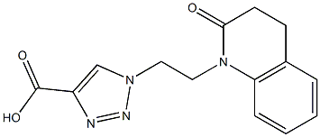 1-[2-(2-oxo-1,2,3,4-tetrahydroquinolin-1-yl)ethyl]-1H-1,2,3-triazole-4-carboxylic acid Structure