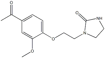 1-[2-(4-acetyl-2-methoxyphenoxy)ethyl]imidazolidin-2-one 구조식 이미지