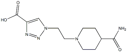 1-[2-(4-carbamoylpiperidin-1-yl)ethyl]-1H-1,2,3-triazole-4-carboxylic acid Structure