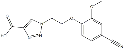 1-[2-(4-cyano-2-methoxyphenoxy)ethyl]-1H-1,2,3-triazole-4-carboxylic acid Structure