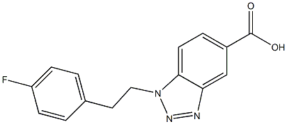 1-[2-(4-fluorophenyl)ethyl]-1H-1,2,3-benzotriazole-5-carboxylic acid 구조식 이미지