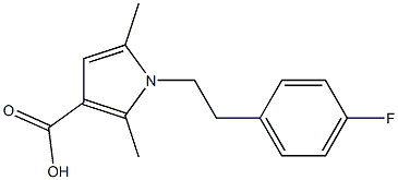 1-[2-(4-fluorophenyl)ethyl]-2,5-dimethyl-1H-pyrrole-3-carboxylic acid 구조식 이미지