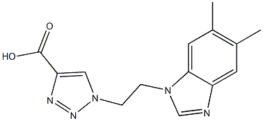 1-[2-(5,6-dimethyl-1H-1,3-benzodiazol-1-yl)ethyl]-1H-1,2,3-triazole-4-carboxylic acid 구조식 이미지