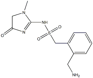 1-[2-(aminomethyl)phenyl]-N-(1-methyl-4-oxo-4,5-dihydro-1H-imidazol-2-yl)methanesulfonamide 구조식 이미지