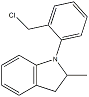 1-[2-(chloromethyl)phenyl]-2-methyl-2,3-dihydro-1H-indole 구조식 이미지