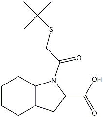 1-[2-(tert-butylsulfanyl)acetyl]-octahydro-1H-indole-2-carboxylic acid 구조식 이미지