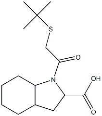 1-[2-(tert-butylsulfanyl)acetyl]-octahydro-1H-indole-2-carboxylic acid Structure