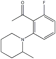 1-[2-fluoro-6-(2-methylpiperidin-1-yl)phenyl]ethan-1-one 구조식 이미지