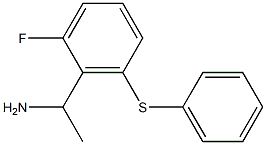 1-[2-fluoro-6-(phenylsulfanyl)phenyl]ethan-1-amine 구조식 이미지