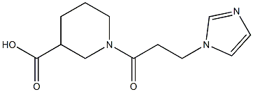 1-[3-(1H-imidazol-1-yl)propanoyl]piperidine-3-carboxylic acid 구조식 이미지