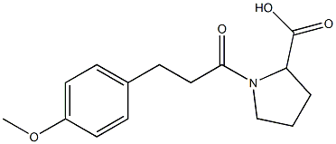 1-[3-(4-methoxyphenyl)propanoyl]pyrrolidine-2-carboxylic acid 구조식 이미지