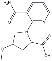 1-[3-(aminocarbonyl)pyridin-2-yl]-4-methoxypyrrolidine-2-carboxylic acid 구조식 이미지