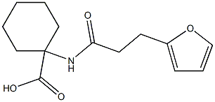 1-[3-(furan-2-yl)propanamido]cyclohexane-1-carboxylic acid 구조식 이미지