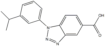 1-[3-(propan-2-yl)phenyl]-1H-1,2,3-benzotriazole-5-carboxylic acid Structure