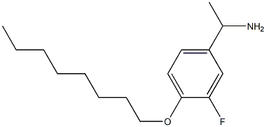 1-[3-fluoro-4-(octyloxy)phenyl]ethan-1-amine 구조식 이미지