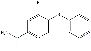 1-[3-fluoro-4-(phenylsulfanyl)phenyl]ethan-1-amine 구조식 이미지