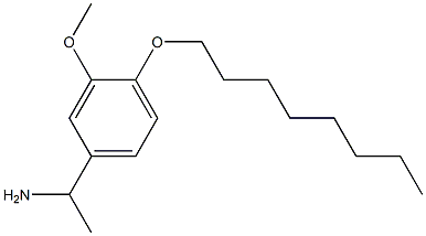 1-[3-methoxy-4-(octyloxy)phenyl]ethan-1-amine 구조식 이미지