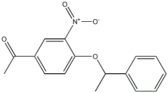 1-[3-nitro-4-(1-phenylethoxy)phenyl]ethan-1-one Structure