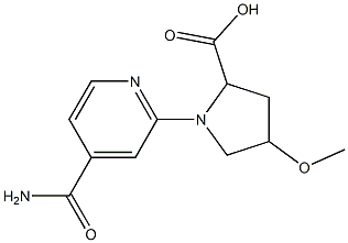 1-[4-(aminocarbonyl)pyridin-2-yl]-4-methoxypyrrolidine-2-carboxylic acid Structure