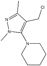 1-[4-(chloromethyl)-1,3-dimethyl-1H-pyrazol-5-yl]piperidine Structure