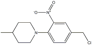 1-[4-(chloromethyl)-2-nitrophenyl]-4-methylpiperidine 구조식 이미지