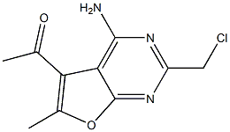 1-[4-amino-2-(chloromethyl)-6-methylfuro[2,3-d]pyrimidin-5-yl]ethan-1-one Structure