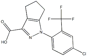 1-[4-chloro-2-(trifluoromethyl)phenyl]-1,4,5,6-tetrahydrocyclopenta[c]pyrazole-3-carboxylic acid Structure