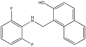 1-{[(2,6-difluorophenyl)amino]methyl}naphthalen-2-ol 구조식 이미지