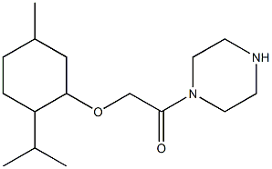 1-{[(2-isopropyl-5-methylcyclohexyl)oxy]acetyl}piperazine 구조식 이미지