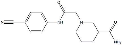 1-{[(4-cyanophenyl)carbamoyl]methyl}piperidine-3-carboxamide 구조식 이미지