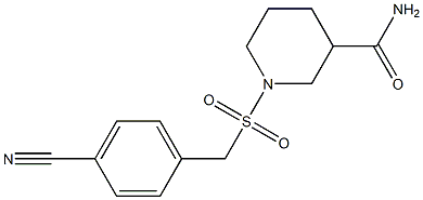 1-{[(4-cyanophenyl)methane]sulfonyl}piperidine-3-carboxamide 구조식 이미지