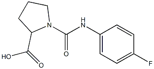 1-{[(4-fluorophenyl)amino]carbonyl}pyrrolidine-2-carboxylic acid 구조식 이미지