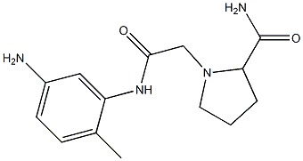1-{[(5-amino-2-methylphenyl)carbamoyl]methyl}pyrrolidine-2-carboxamide 구조식 이미지