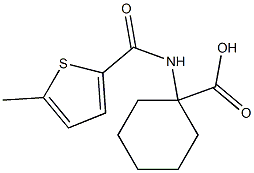 1-{[(5-methylthien-2-yl)carbonyl]amino}cyclohexanecarboxylic acid 구조식 이미지