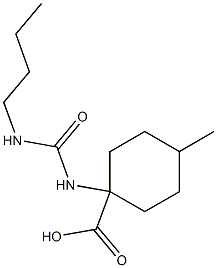 1-{[(butylamino)carbonyl]amino}-4-methylcyclohexanecarboxylic acid Structure