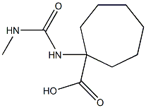 1-{[(methylamino)carbonyl]amino}cycloheptanecarboxylic acid Structure