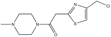 1-{[4-(chloromethyl)-1,3-thiazol-2-yl]acetyl}-4-methylpiperazine Structure