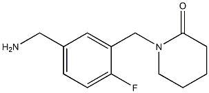 1-{[5-(aminomethyl)-2-fluorophenyl]methyl}piperidin-2-one Structure