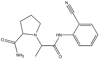 1-{1-[(2-cyanophenyl)carbamoyl]ethyl}pyrrolidine-2-carboxamide 구조식 이미지