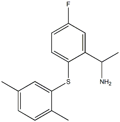 1-{2-[(2,5-dimethylphenyl)sulfanyl]-5-fluorophenyl}ethan-1-amine Structure